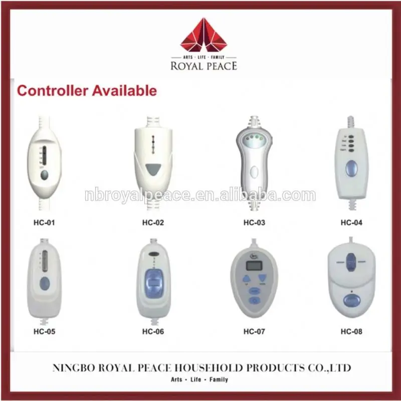 
Best Design Stripe PTC/NTC protection Waterproof Electric Mattress Pad 