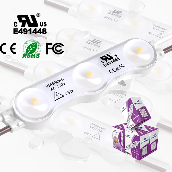 AC110/220V 3led Light 1.5w Cold White Smd 2835 Injection Led Module
