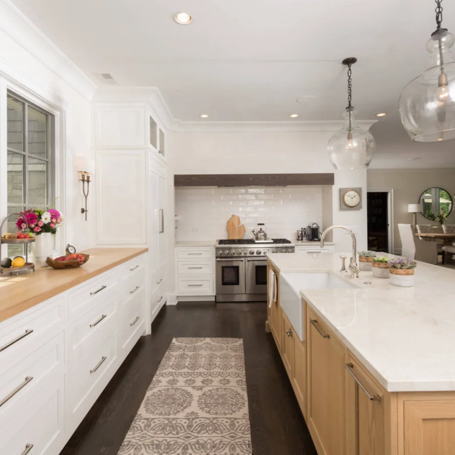 Vermont Hot Selling Modern Shaker White Door Frame Wood Veneer Construct Kitchen Cabinets