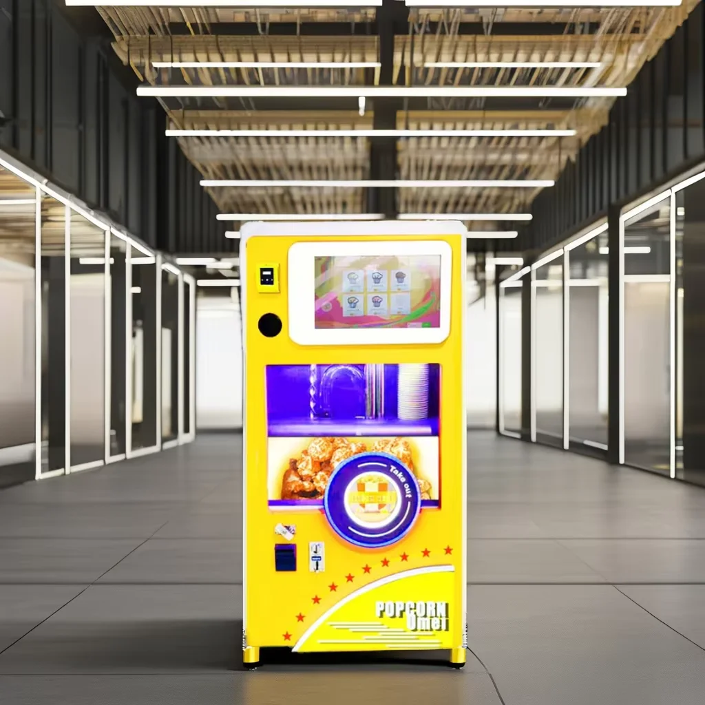 New Automatic Large Commercial Electric Vending Popcorn Machine for Rental Use with SDK Function