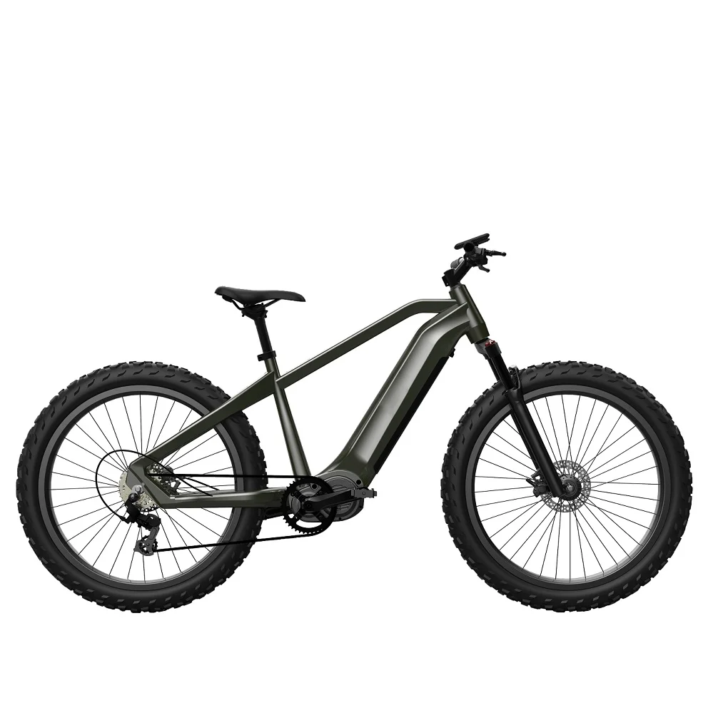 New Design 26inch Mid Drive Motor Electric Bicycle Battery Hidden Electric Bike Fat Tyre Electric Mountain Bike 48v 750w Ebike