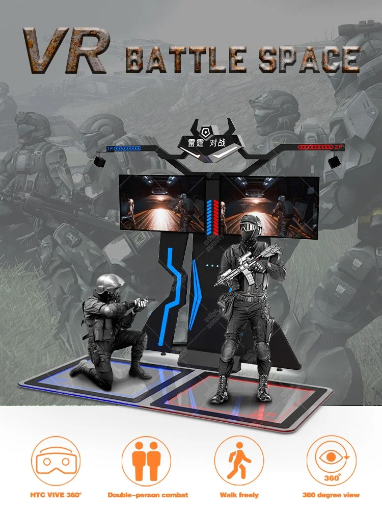 Low Price Virtual Reality Room Interactive Vr Shooting Simulator Arcade Game Machine Station Coin Operated Games For Sale