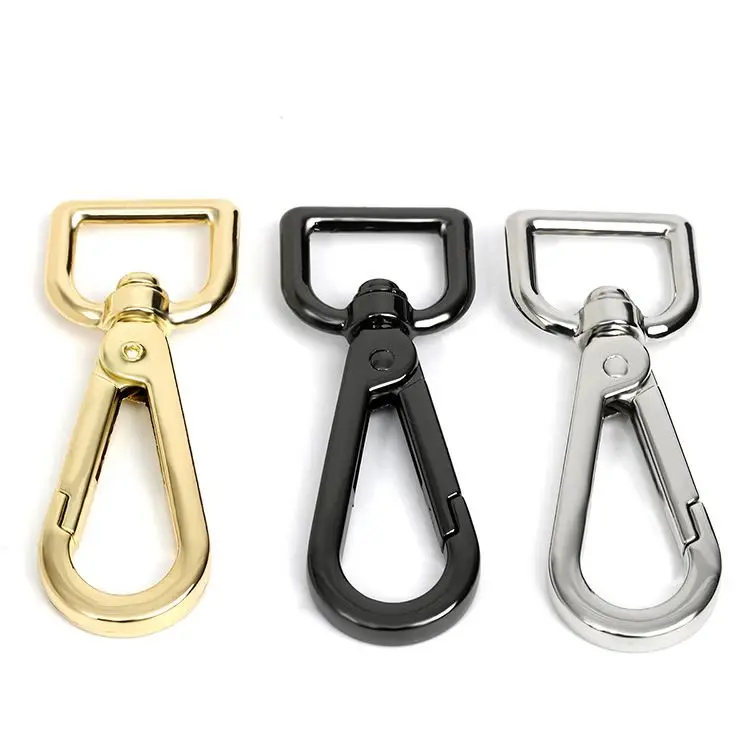 Bulk Selling D Ring Spring Snap Hook Circle Metal Snap Hook for Bag Parts Blouse Belt Zinc Alloy Accessories