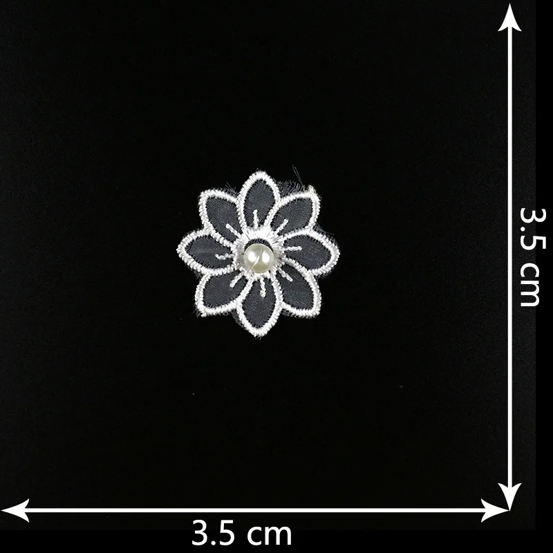 New diy handmade beaded lace flower cloth patch embroidery lace bud wedding dress decoration accessories accessories