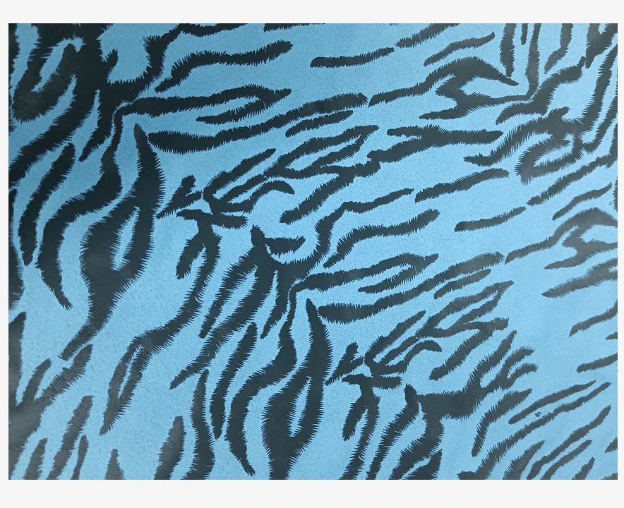 zebra foiled 100%polyester recyele weft knitted suede breakable dark materials clothing for garment sandvik materials technology