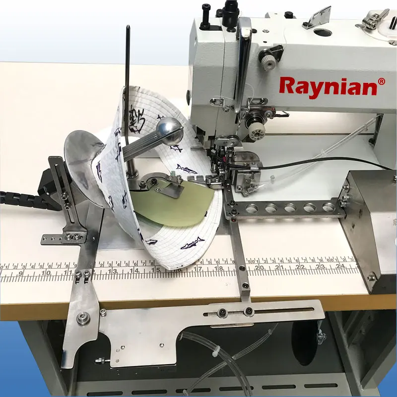 Raynian Automatic hat Hem Sewing machine with sweat band hat making machinery