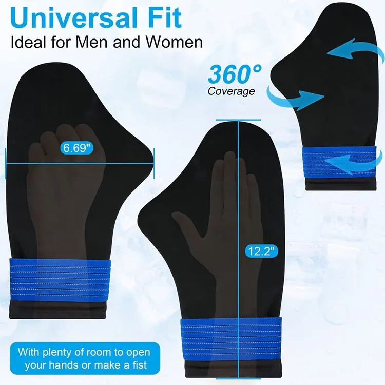 Custom Rheumatoid Carpal Tunnel Pain Relief Ice Pack Microwavable Hot And Cold Compress Therapy Anti Arthritis Gloves Mittens
