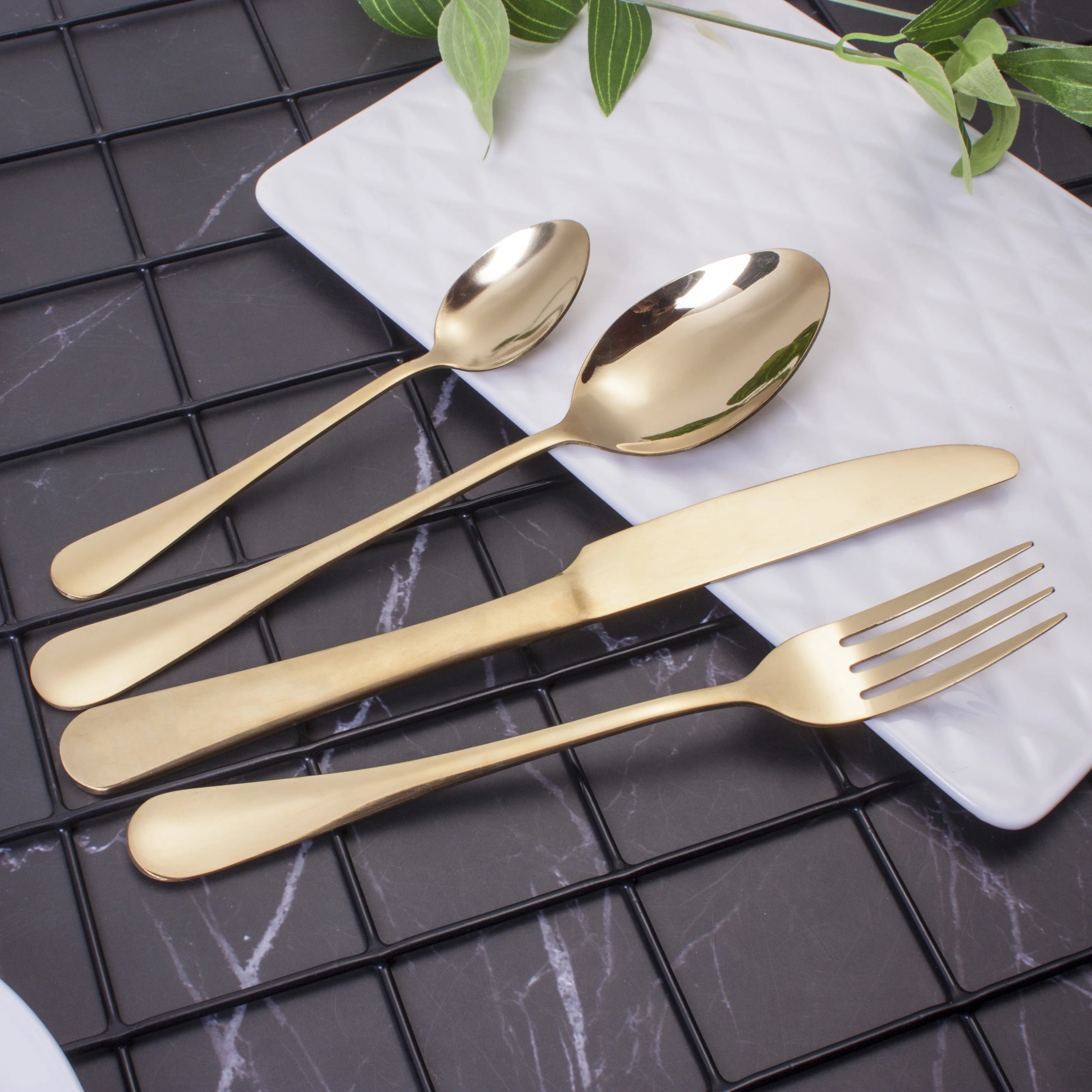 eco friendly 18/10 Stainless Steel Silver royal wedding cutlery set