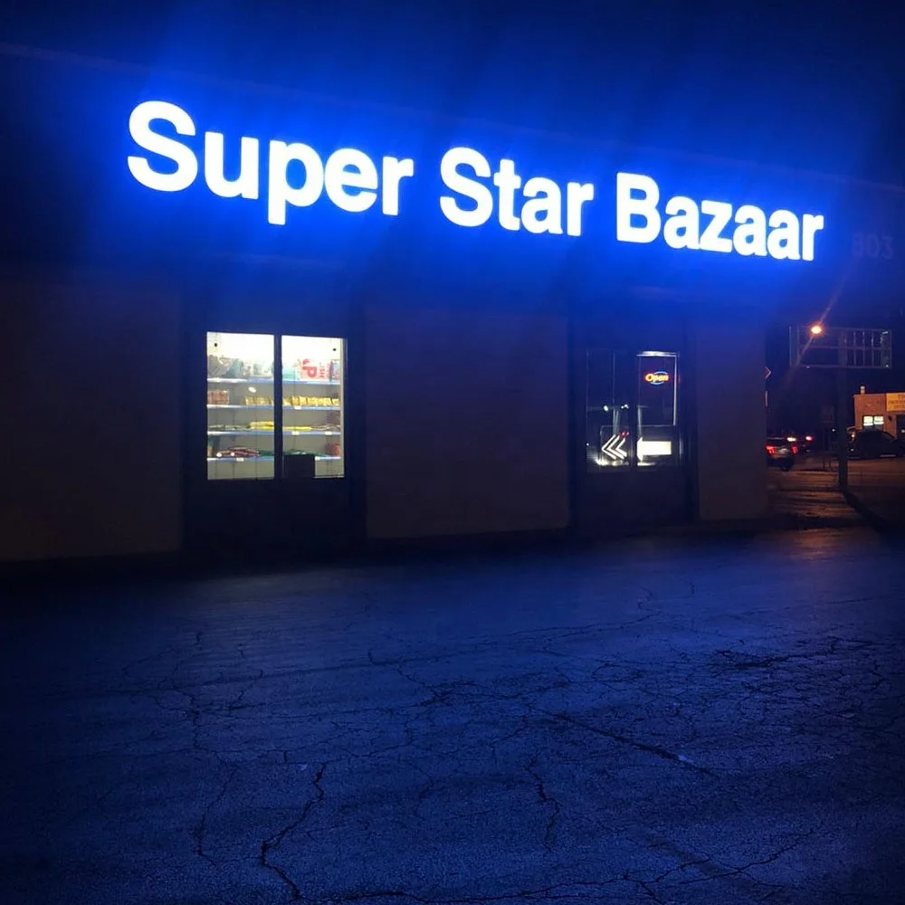 Exterior Building light Plastic Letters acrylic logo sign board outdoor Store front Retail Signs storefront led letters