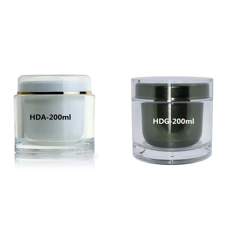 big capacity cylinder 200g luxury jar with lid 6.7 oz body cream jar premium double walls body butter containers
