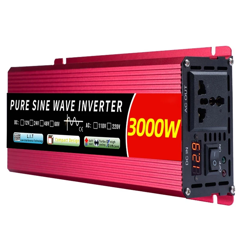 12v 220v Inverter Pure Sine Pure Sine Wave 24v 110v DC To AC 2000W 3000W 4000W 5000W Power Converter Solar Inverter Transformer