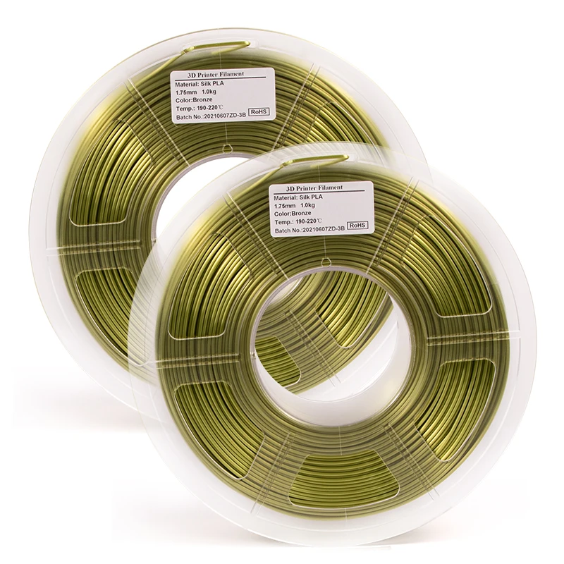 Vacuum package iSANMATE pla silk filament compound 3d printer silk filament 1.75mm 1kg PLA silk bronze  filament
