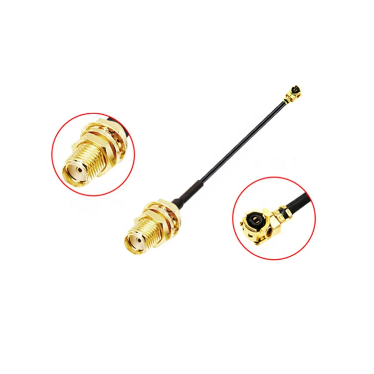 wholesale Free Custom Made 1.13 mm Pigtail Cable SMA Female to U.fl  With Core