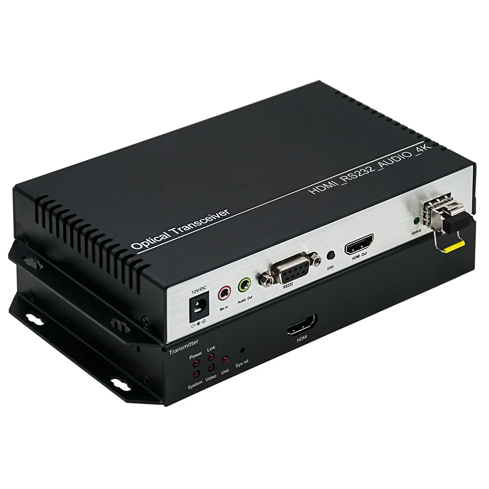 10KM SFP Singal model 1-core Support EDID Audio transmit 4K@30hz HDMI Optical Fiber Extender