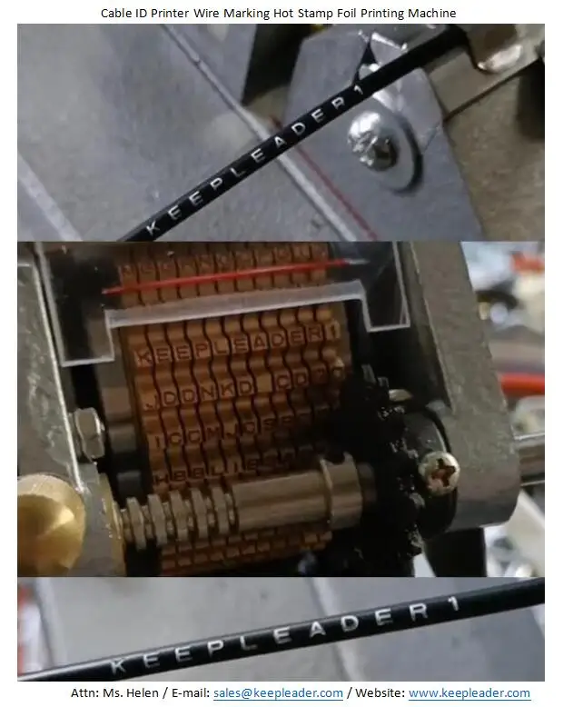 Cable ID Printer Wire Marking Hot Stamp Foil Printing Machine