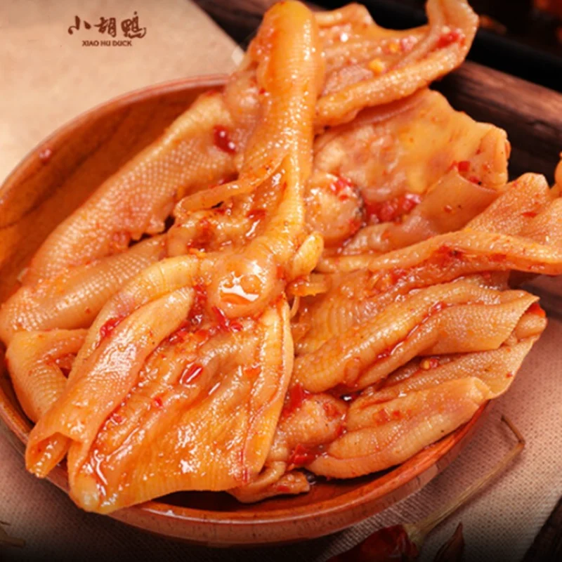 OEM Asian Flavor Xiao Hu Duck Chinese Chicken Meat Snacks Vacuum Packed Dried Spicy Wholesale Foods from China