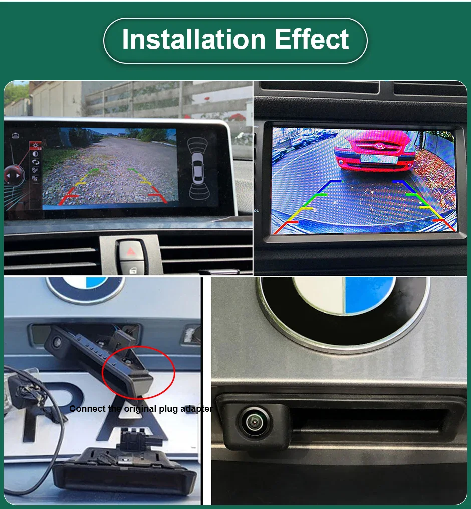 High Quality AHD 1080p Car Rear View Mirror Reverse Backup Camera For BMW Cars 3 Series 5 Series X5 X6 E60 E70 E82 E90