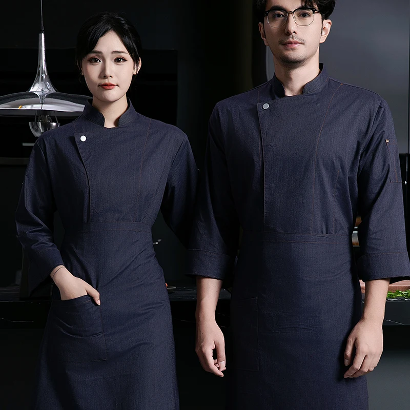 Uniformes De Philippines Chef Restaurant and Bar Uniforms Cuisine Chef Clothes Extra Big Kitchen Chef Uniform Coat New 2024
