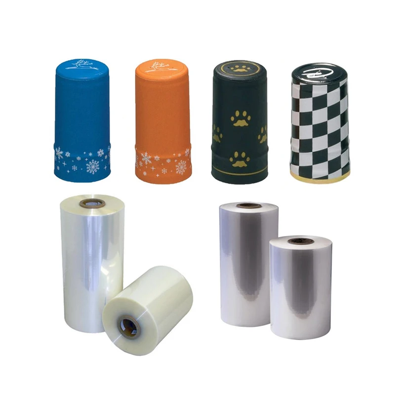 China Factory Custom Plastic PVC Heat Shrinkable Film for Wine Capsule Wine Bottle Cap Seal Package