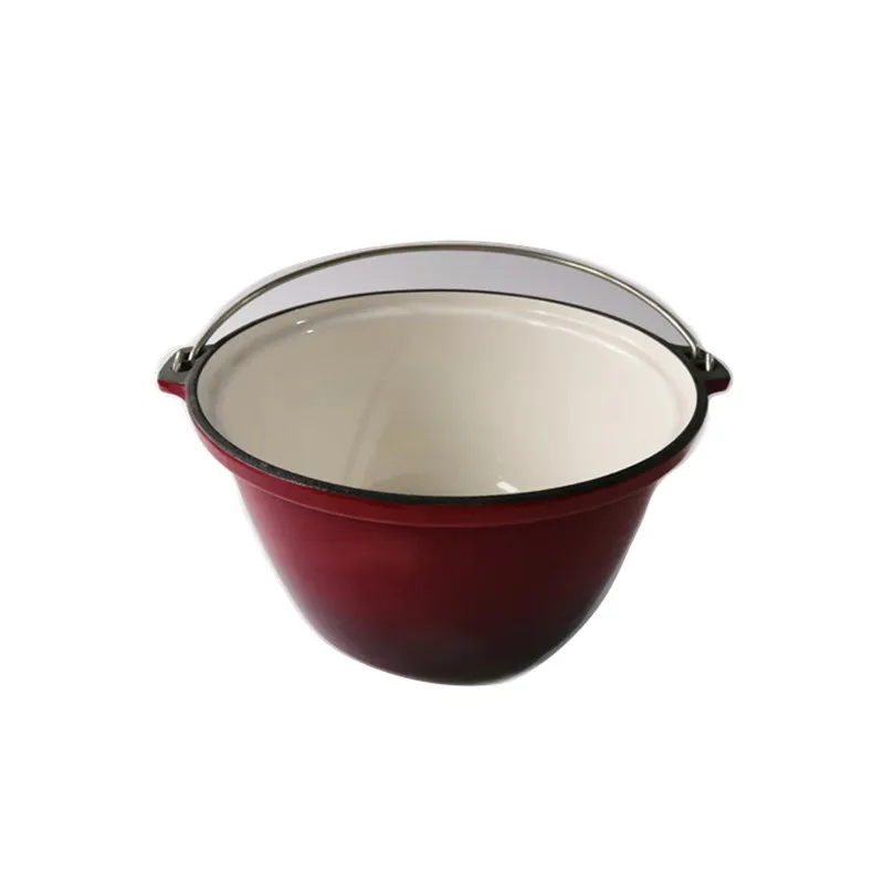 Эмалированный колпак с стальной ручкой