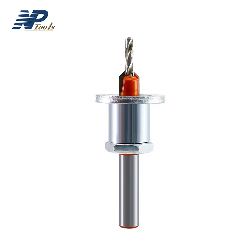 Naipu Woodworking Countersink Drill Bit Milling Cutter Screw Extractor Remon With Depth Stop for Woodworking Screws Chamfering