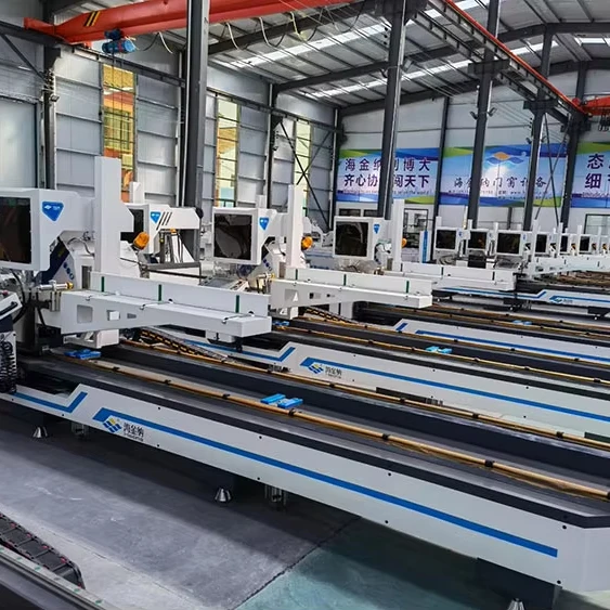 CNC double head saw 45 and 90 degree cutting machine