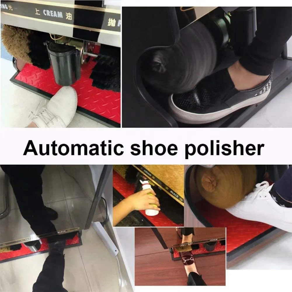 
Hotel public electric automatic operated shoe polishing brush 