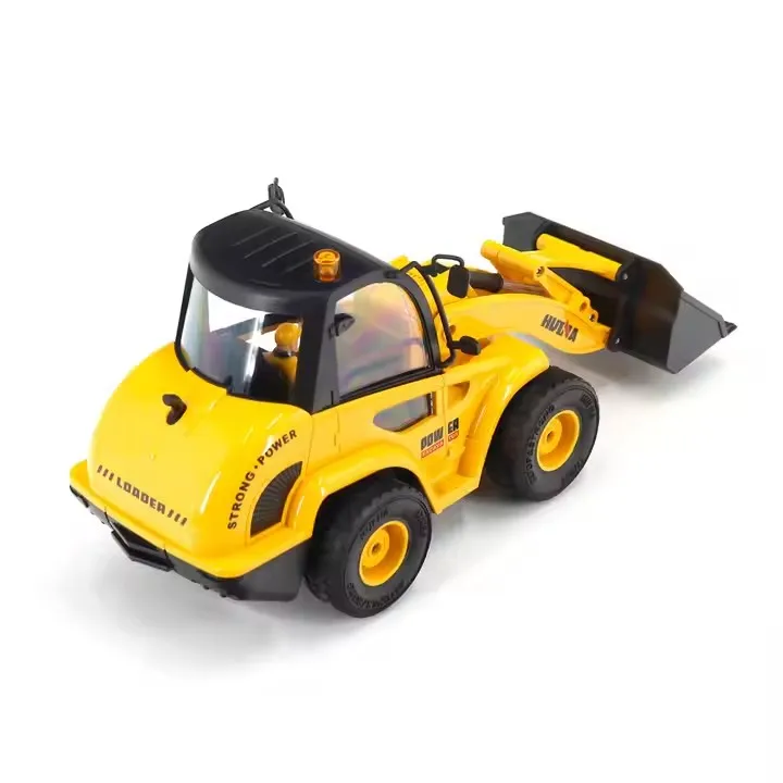 1:50 Huina 1718 Alloy Dump Truck Model  Static Bulldozer Non Electric Toy Engineering Vehicle Car Trim Toy Boy