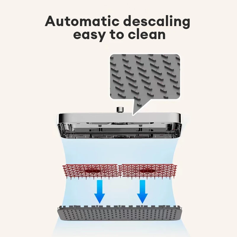 JOMOO Intelligent Automatic Descaling Shower Set Bathroom Piano Key Shower SystemTemperature Sensing Digital Display Bath Mixer