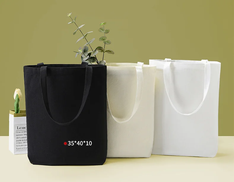 Custom Gifts Canvas Cosmetic Bag Zipper Logo Print Luxury Cotton Small Canvas Coin Bag Travel Makeup Bag Pencil