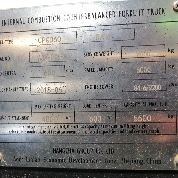 Hangcha forklift spare parts center cylinder  50N4.8E-700000-001 for HC Truck