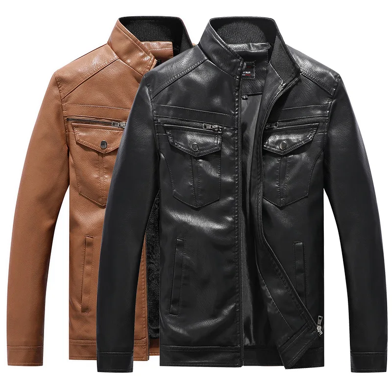 Куртка из искусственной кожи оптом Куртки мужские повседневные мужские куртки и пальто