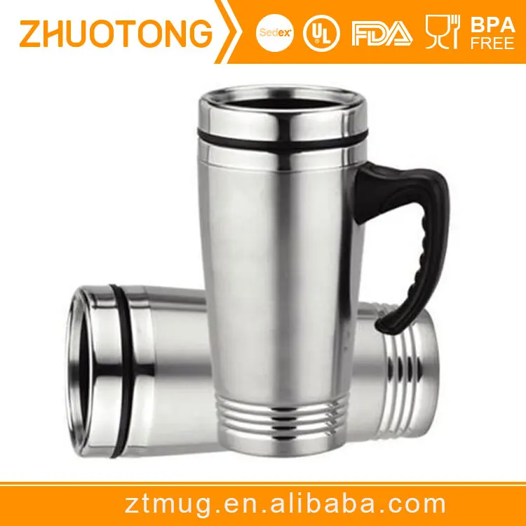 Double wall promotional coffee mug with advertising custom logo cafe cup paper insert tumbler