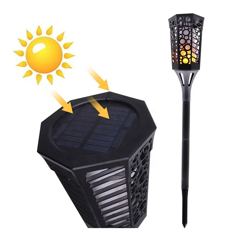 Outdoor Led Solar Lights Flickering Dancing Flame Torch Solar Lighting Waterproof Lamp For Garden Decoration Landscape Lawn Path