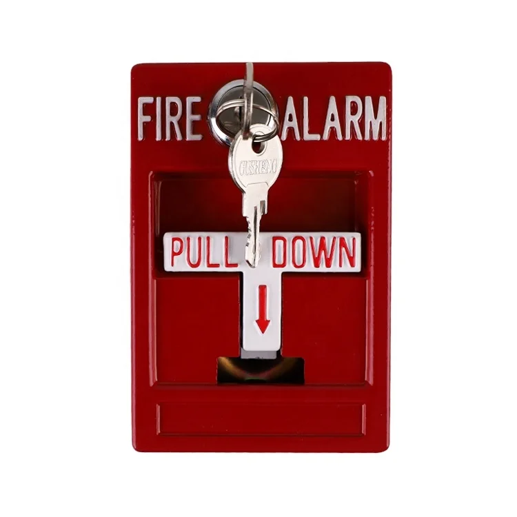 Weatherproof Manual Pull Station Single Double Action with Key Fire Alarm System