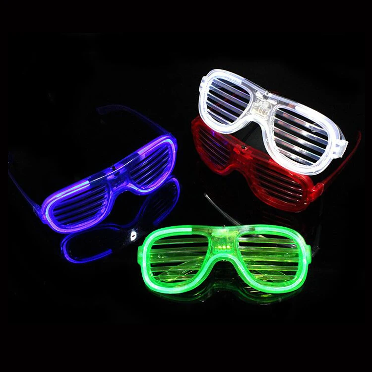 Holiday shutter shades Neon EL Wire flashing glasses LED light up glasses cold light luminous club concert party glasses