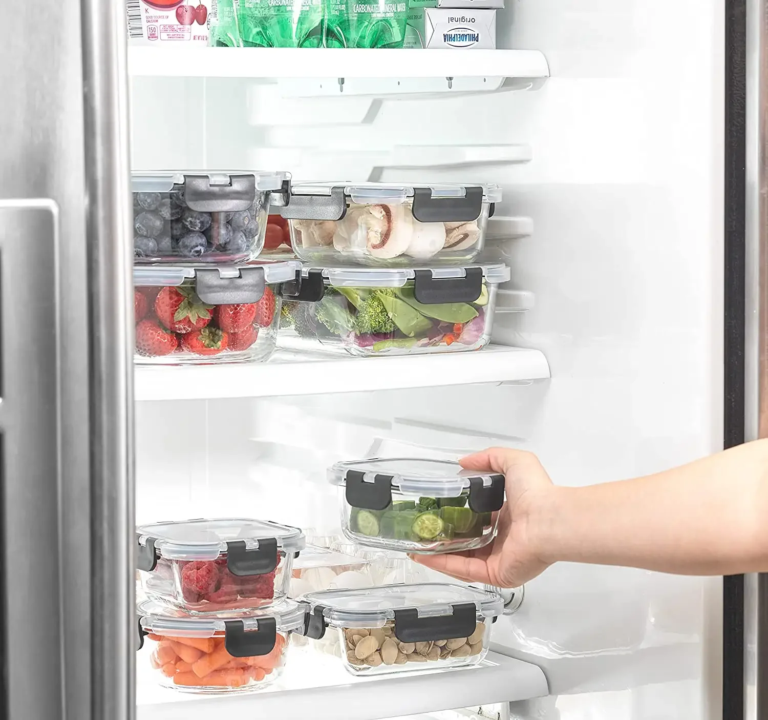 Borosilicate Glass Storage, BPA Free Bento Lunch Boxes, Glass Meal Prep Containers Set with Lids