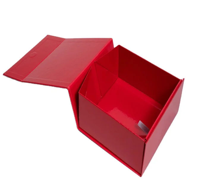 Luxury Cardboard collapsible rigid gift  box with Magnet closure Chocolate Packaging flat delivery box