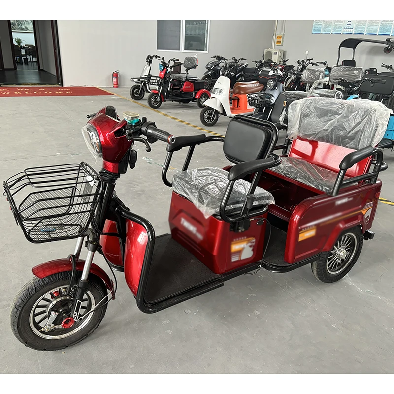 New product electric tricycle electric bike with cabin with fliping storage box for cargo passenger