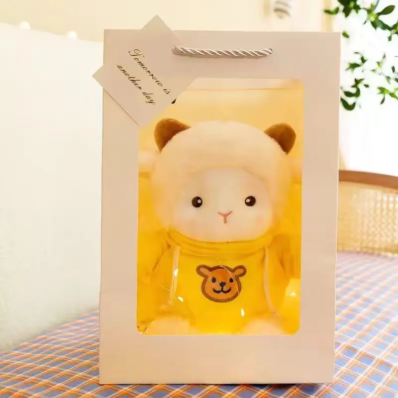 Custom make your own soft plush baby lamb stuffed plush toy sheep 20cm plush dolls with clothes