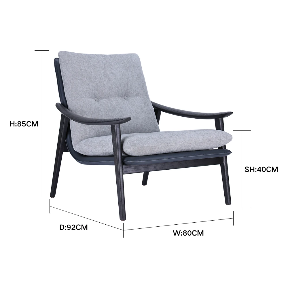 Chaise Lounge Chaise Lounge Chair Morden Living room Fabric solid wood Furniture Bed Feature