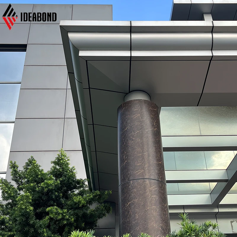 OEM Competitive Price Decorative Column Design Stone Cladding Aluminum Solid Facade Panel