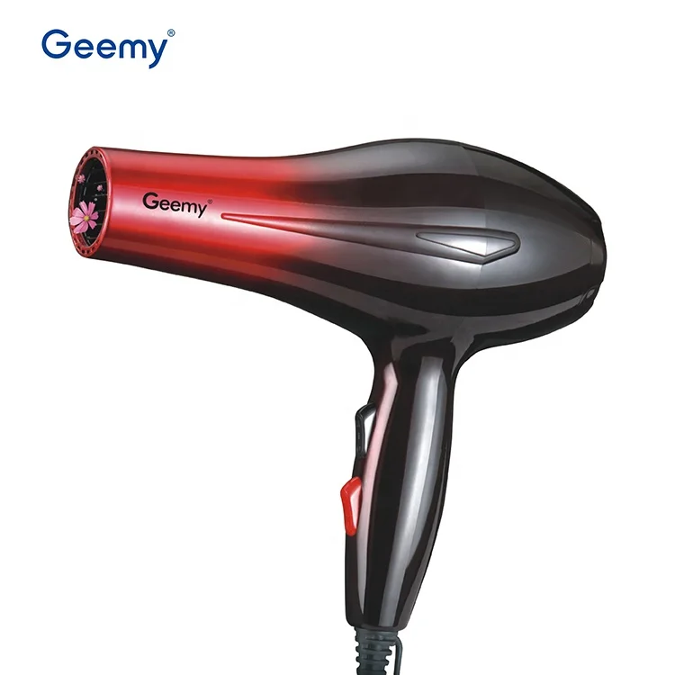 Фен GEEMY GM1719 Электрический Быстросохнущий с красным и черным градиентом, профессиональная Заводская поставка, инструмент для ухода за волосами