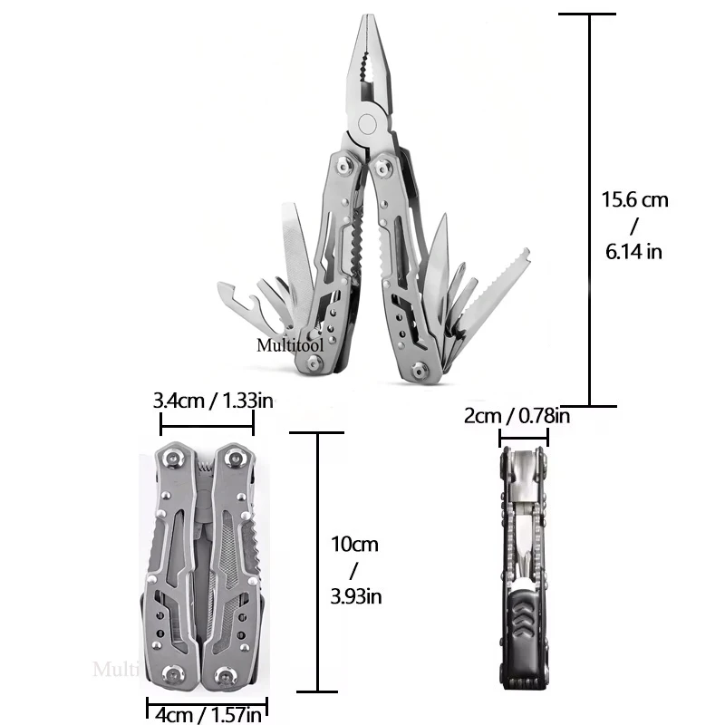 Multitool Professional Stainless Steel Multi Tools Multitool Pliers Folding Knives Plier for Outdoor Camping Emergency