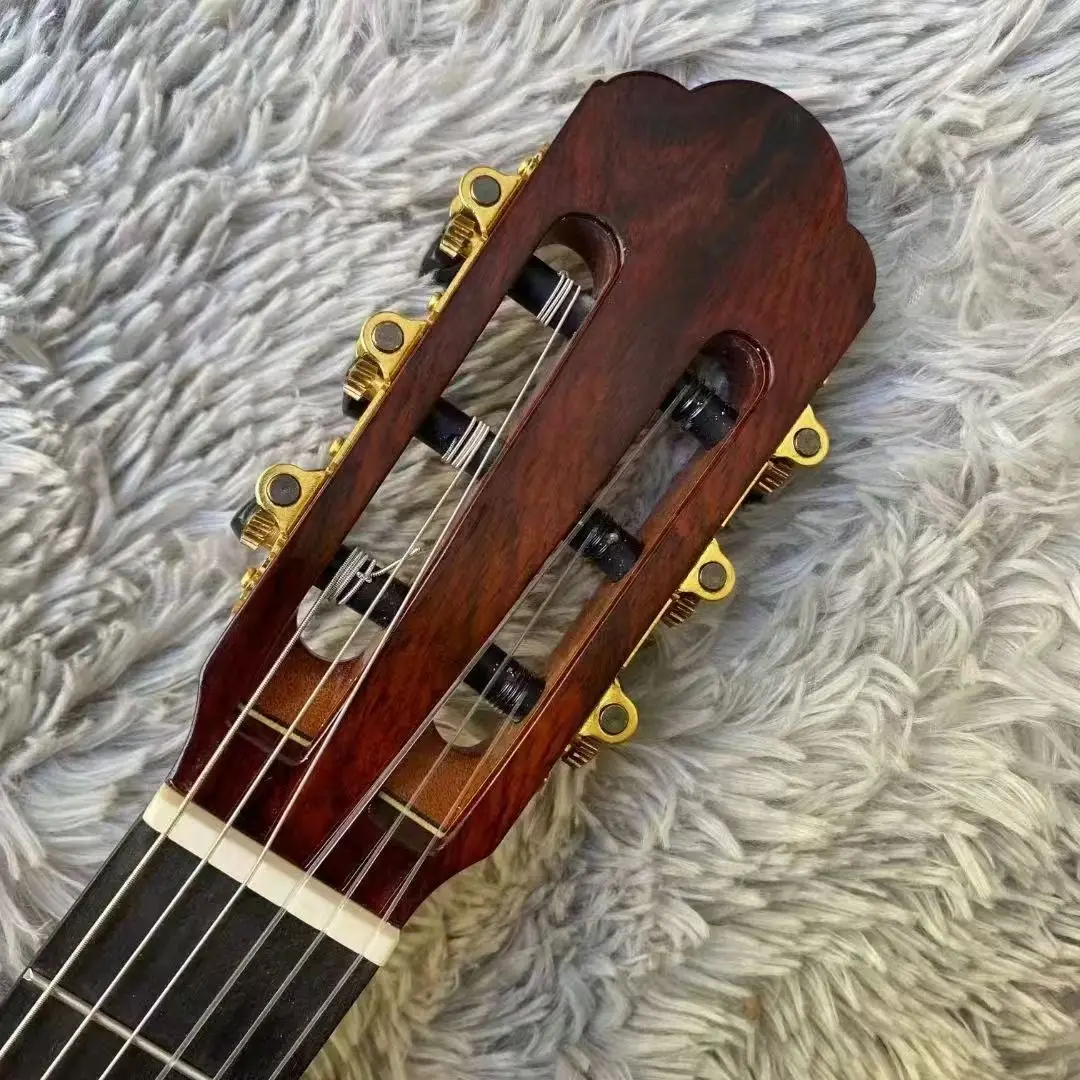 High Quality 36-Inch All-Solid Classic Acoustic Guitar with Cocobolo Spruce Top Rosewood Back/Side Ebony Fingerboard Ready Ship