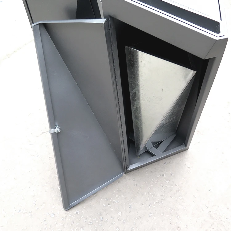 Modern outdoor trash can metal waste bin street litter bin recycle garbage bin for commercial area