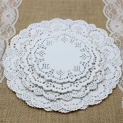 Decorative Disposable Greaseproof Food Pad For Cake Oil-Absorbing Paper Doily Placemats Lace Doily Plate Place Mat 10.5' Doyles