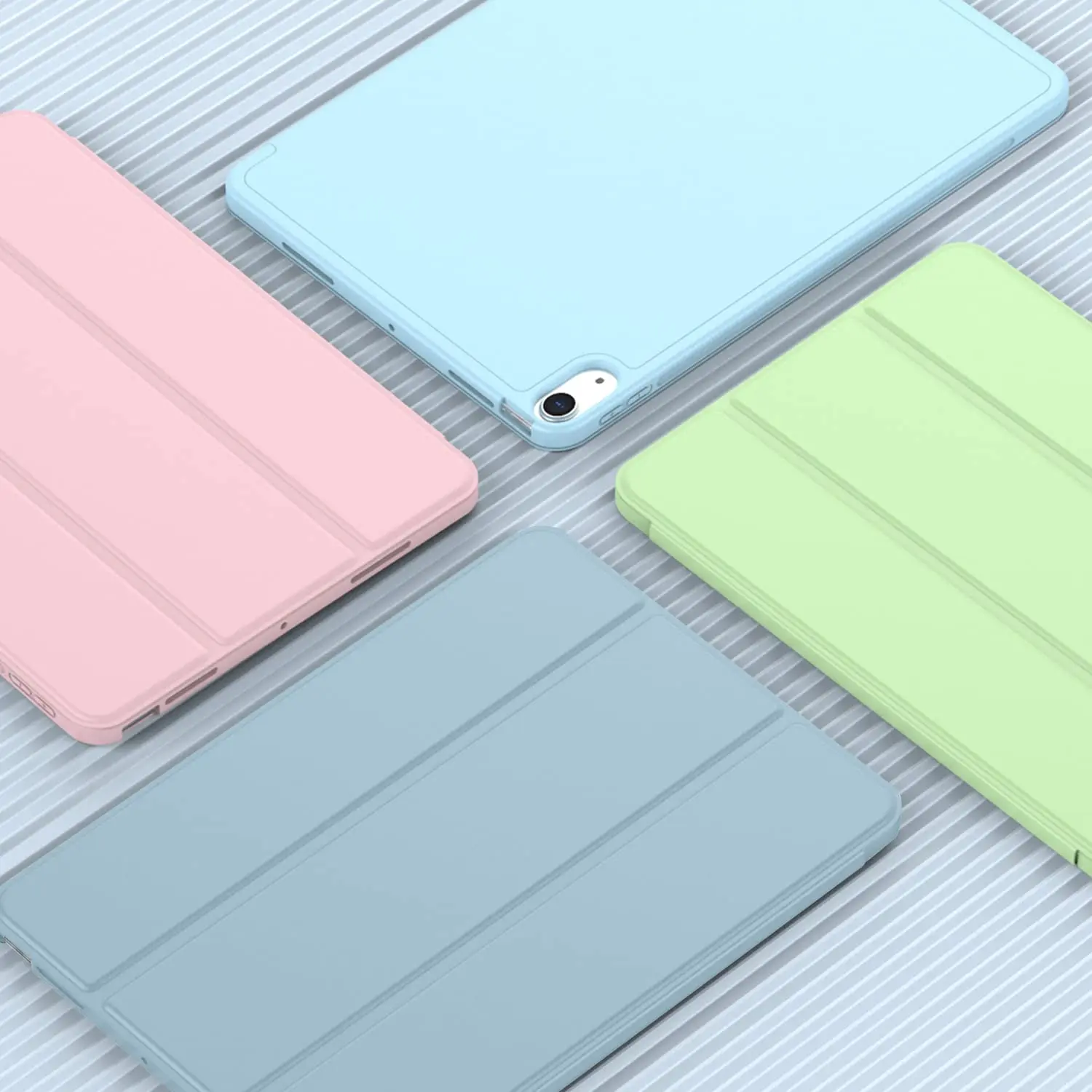 New Production Trifold Folio Folding Stand Magnetic Slim PU Leather Smart Flip Cover Case For iPad  10th 2020 10.2 Inch Tablet