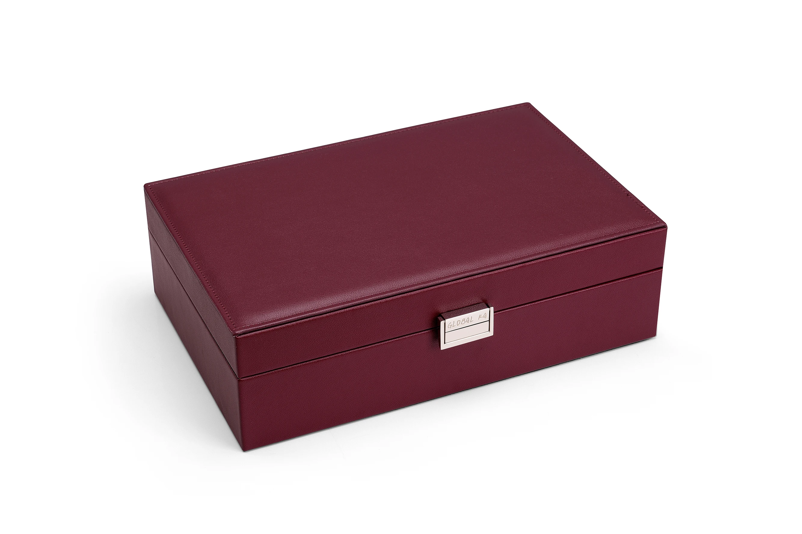 Luxury Wholesale Custom Logo Ring Earring Necklace Leather Jewelry Case Organizer Velvet Jewellery Storage Packaging Box