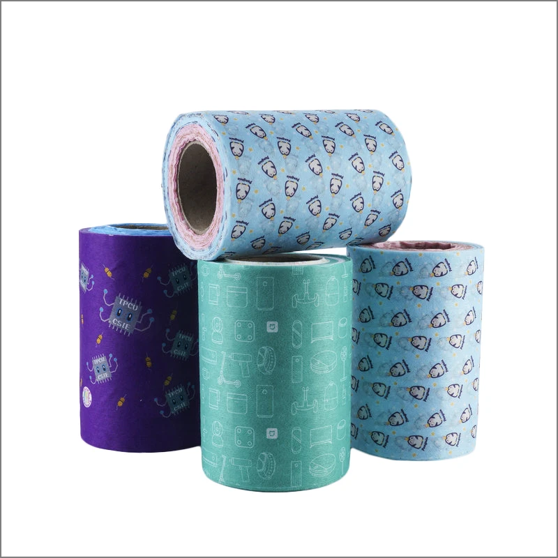 Factory direct sale economical and affordable for mask outer layer 25gsm45gsm width 175mm195mm printed spunlace non-woven fabric